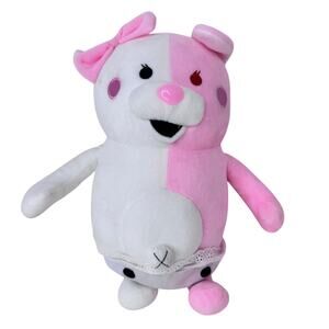 Anime Monokuma Monomi Danganronpa Plush Pink White‎ Stuffed Toy